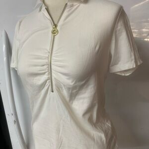 MK Gold Zip Polo - Elevated Lounge